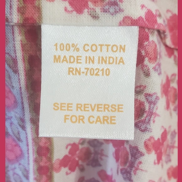 Le Cera Pink Print Sleeveless Cotton Summer Breezy Dress XL - Picture 6 of 7